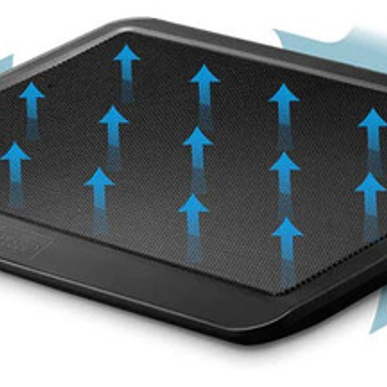 Soporte Vertical Notebook Ventilador Base Mesa Plegable Cool Color Negro Led Azul 10