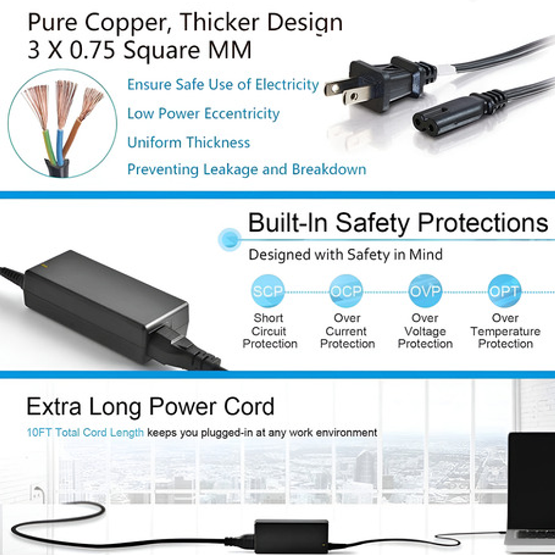 Cargador Transformador Para Notebook Hp Punta Azul 19v 3.33a 2