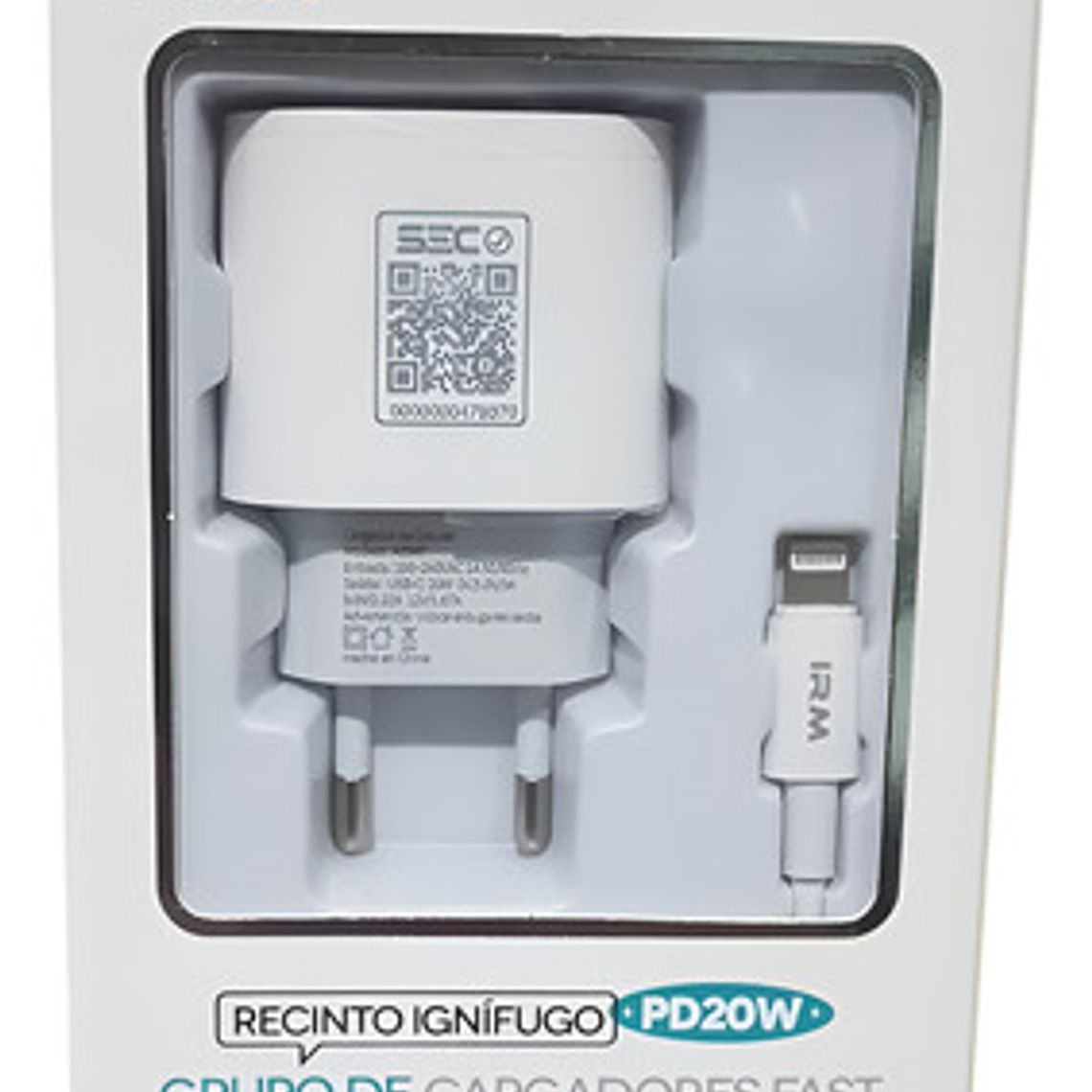 Cargador Para iPhone Carga Rápida Certificado Sec + Cable 2