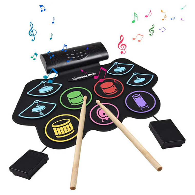 Tambor Electrónico Silicona Portátil Cobrable Arcoír 9 Drum 6