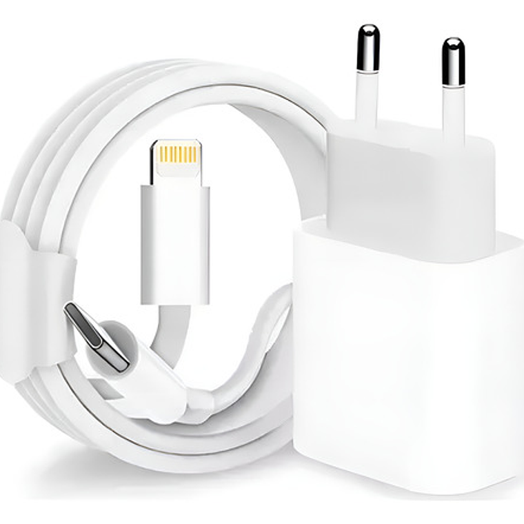 Cargador Pd Turbo De 20 W Para iPhone 7, 8 Plus X, 11, 12, 13, 14, Color Blanco 1