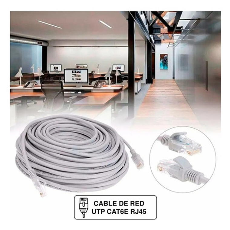 Cable De Red Rj45 Cat6e 10 Metros Mts 24awg Interior Armado 3