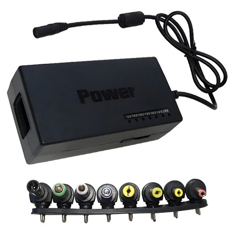 Cargador Universal Laptop Voltaje Variable 8 Puntas 12 24v 2