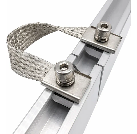 Conector Jumper Tierra Para Riel Solar 20cm