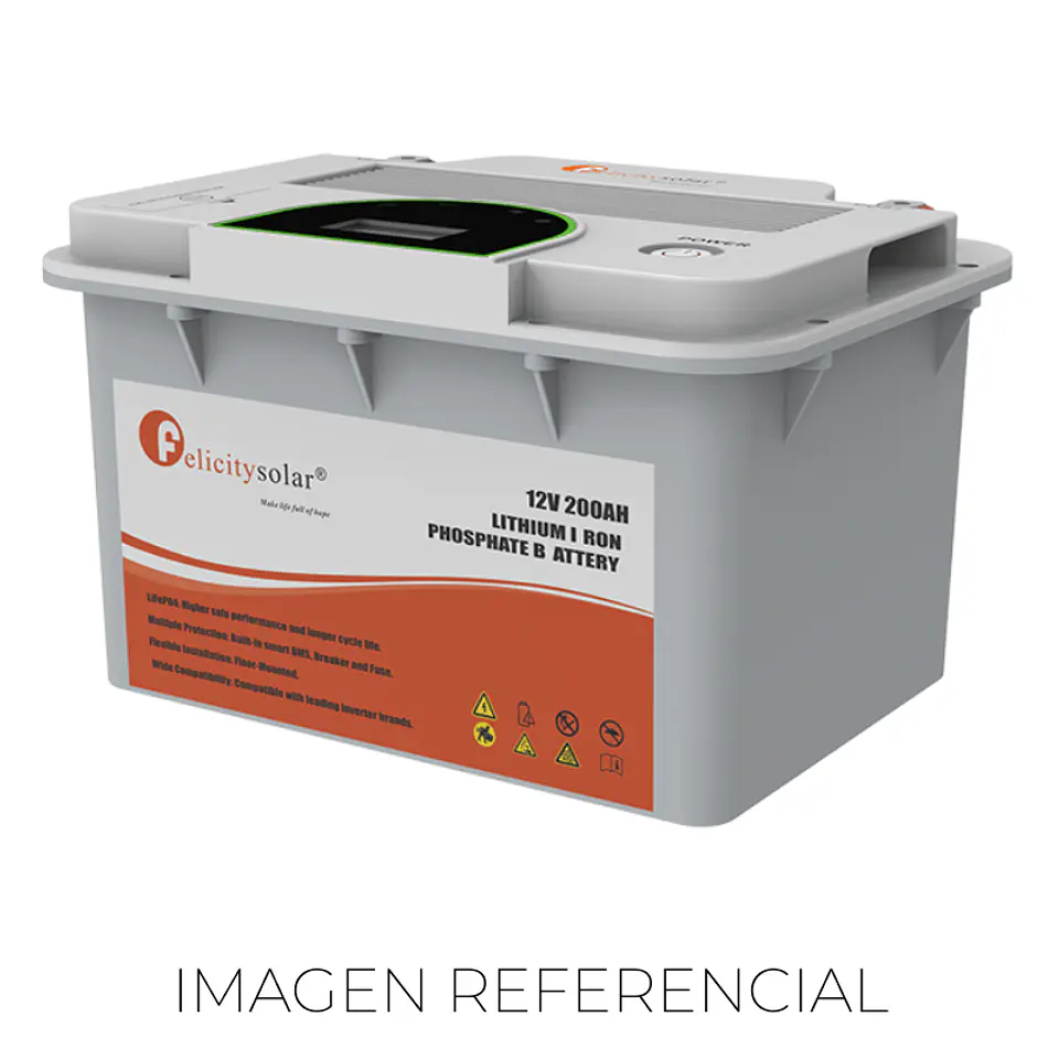 BATERIA DE LITIO FELICITY 12V 200A FLA12200 2.56KW 1