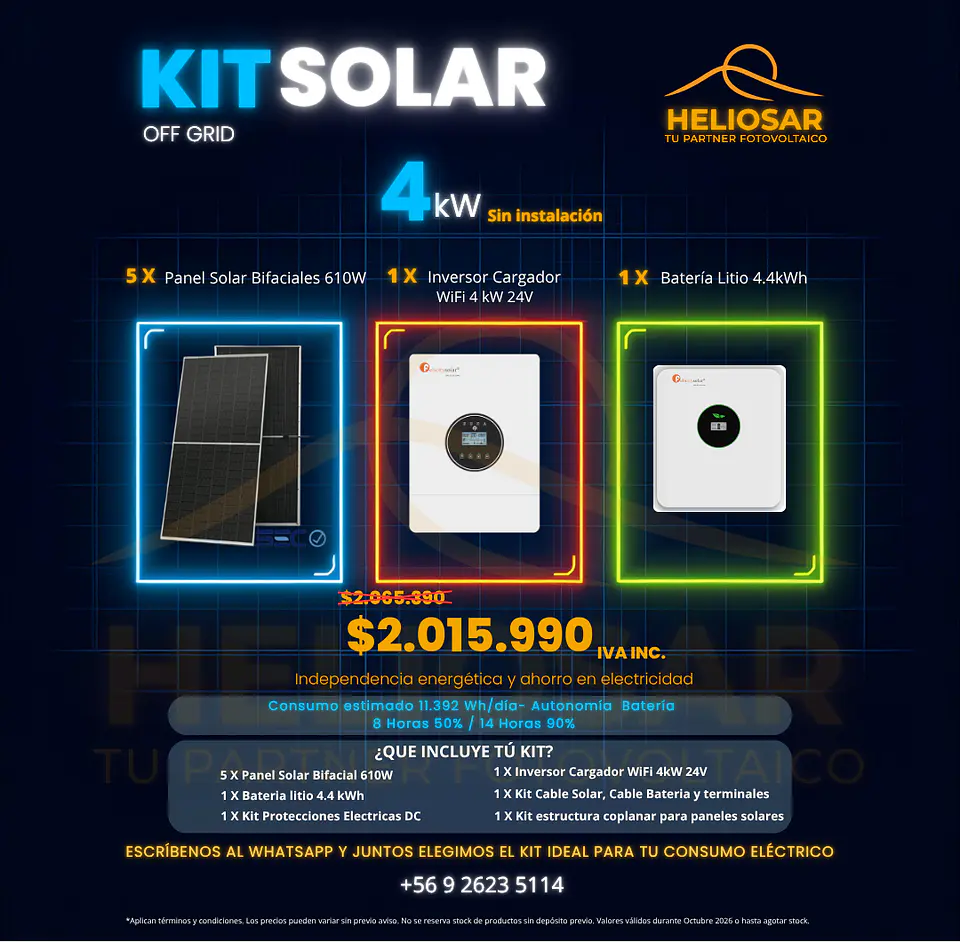 Kit solar off-grid 4kW sin instalacion 1