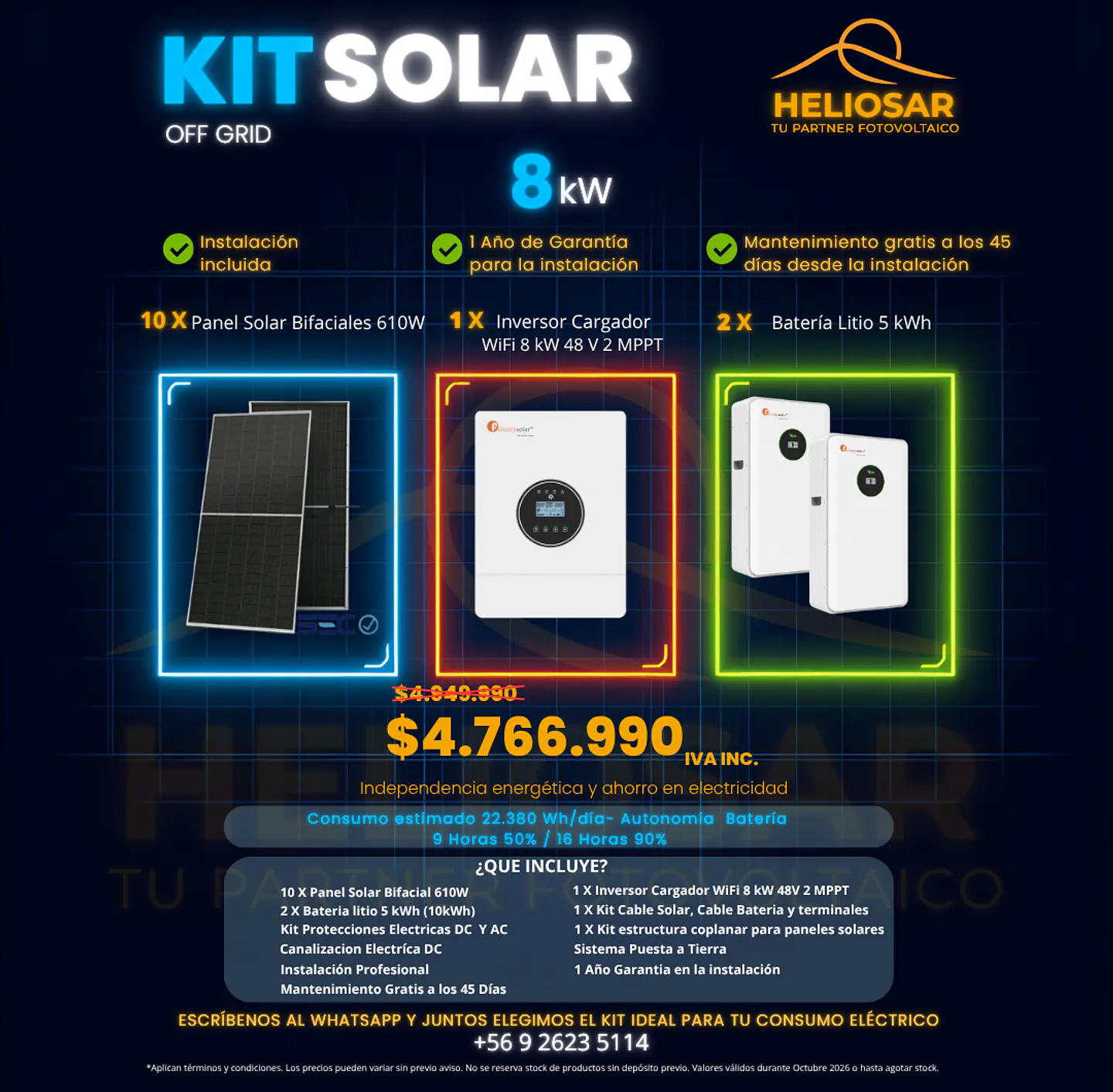 Kit solar off-grid 8kW con instalacion 1