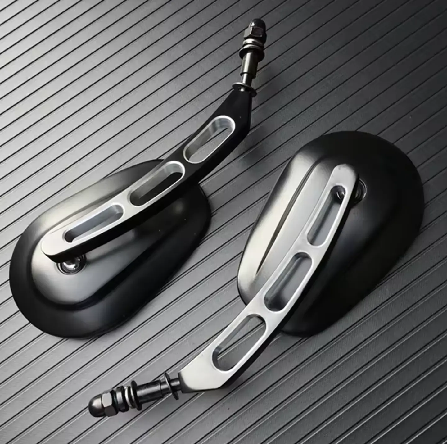 Espejos Negros para Harley Davidson Adaptables 4