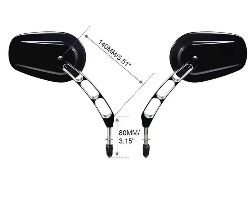 Espejos Negros Brillante para Harley Davidson 2