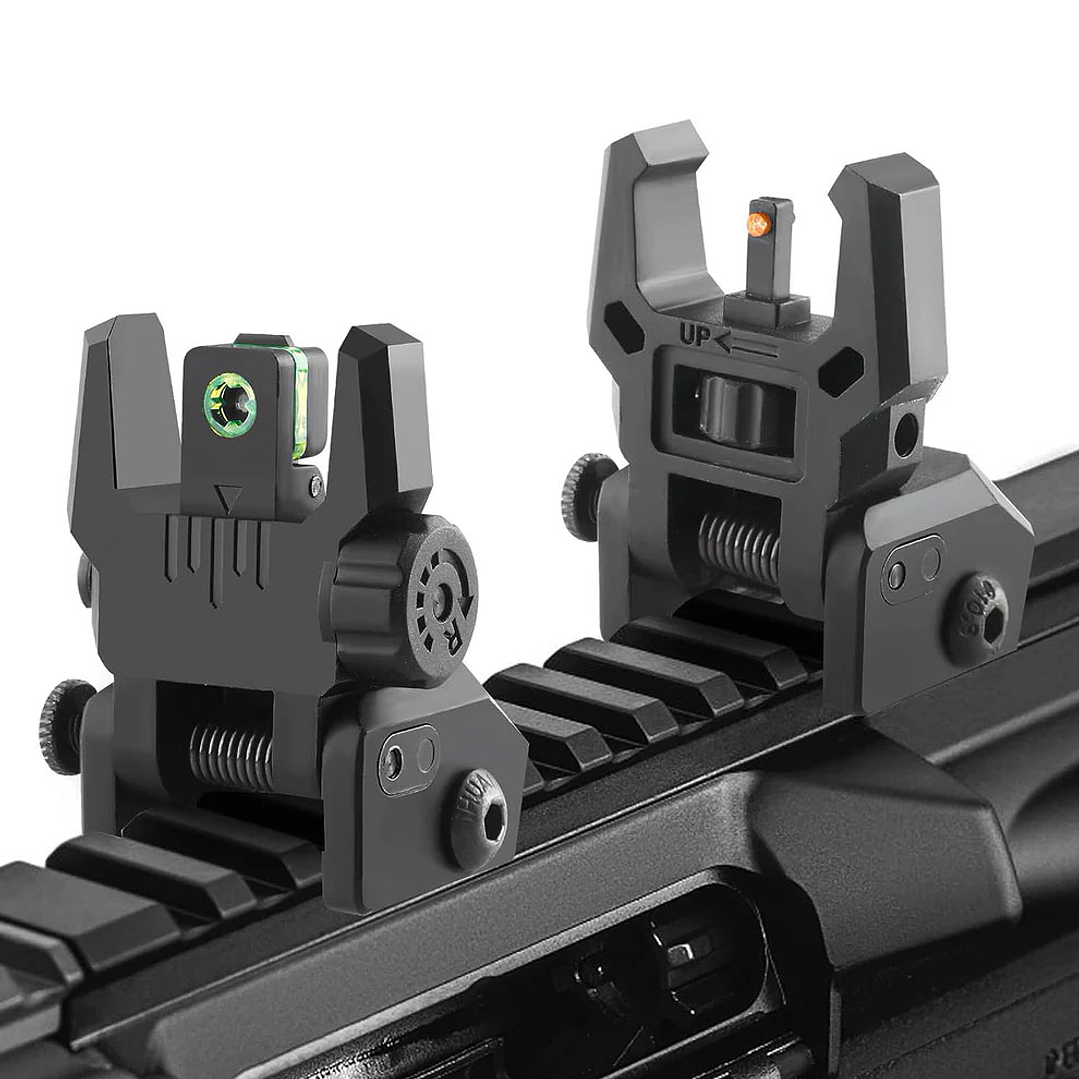 Alza y Guion Picatinny Rebatibles MGPCQB Armor - Fibra - Negro 4