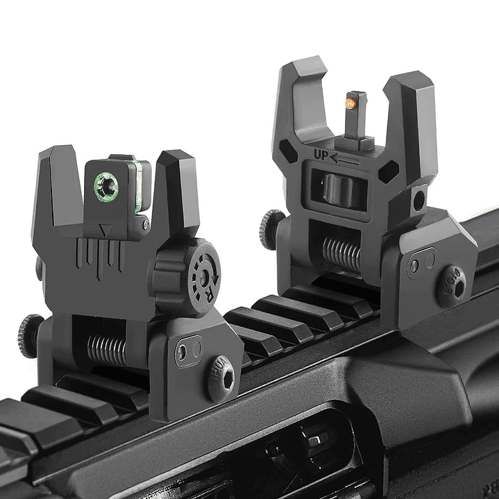 Alza y Guion Picatinny Rebatibles MGPCQB Armor - Fibra - Negro 4