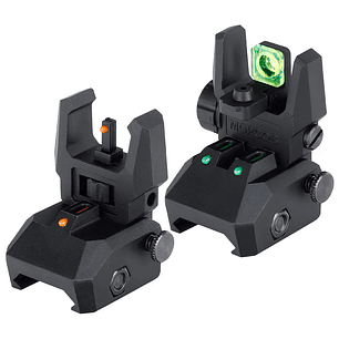 Alza y Guion Picatinny Rebatibles MGPCQB Armor - Fibra - Negro