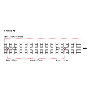 Riel Picatinny para Savage 93 / Mark II - 14 Slots