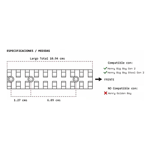 Riel Picatinny para Henry Big Boy / Marlin 1894 - 10 slots