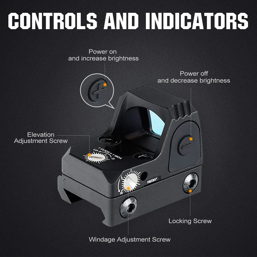 Mira Holografica x1 - Red Dot x5 - 3MOA - RMR Picatinny 6