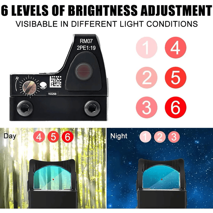 Mira Holografica x1 - Red Dot x6 - 3MOA RMR Picatinny (mod) 4