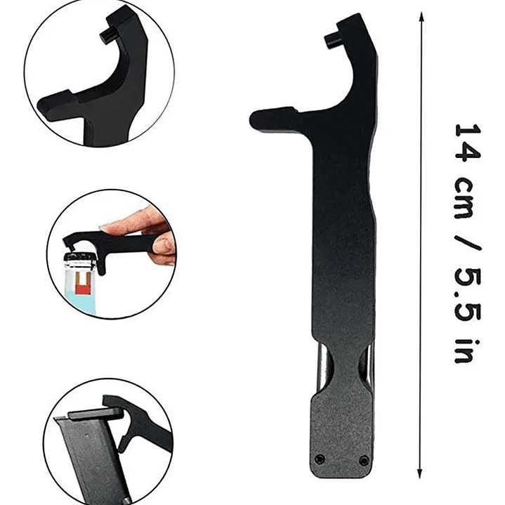 Herramienta Desarme Guion y Cargador Pistola Glock 4