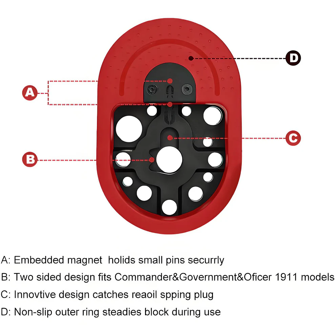 Herramientas Armero - Base Desarme Pistola Arma Corta Grande Rojo 5