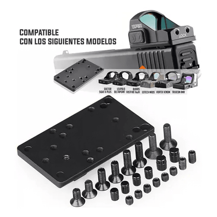 Base mira holografica para pistola Glock (Universal) 2