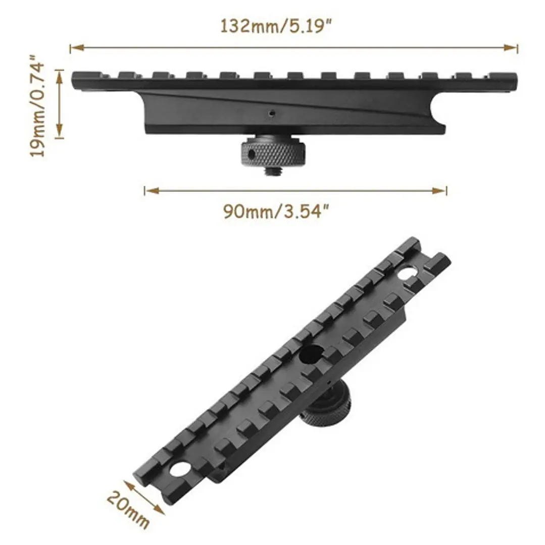Riel Picatinny para Manija de transporte AR-15 M4 M16 2