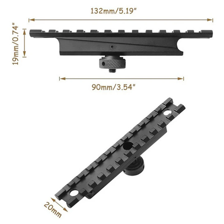 Riel Picatinny para Manija de transporte AR-15 M4 M16 2