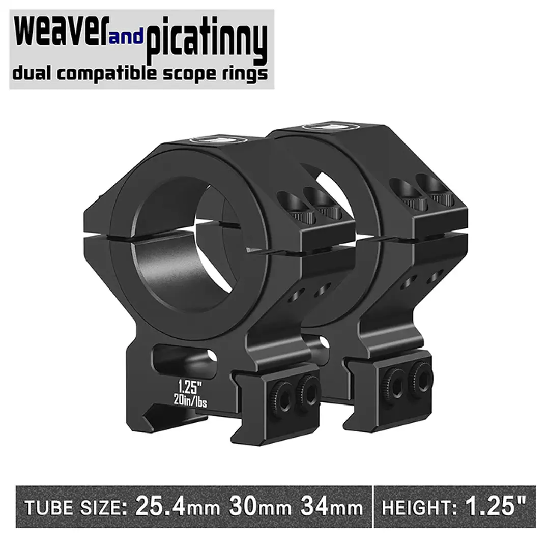 Anillas Mira Discovery 34/30/25 Picatinny (21mm) - Perfil Alto (145mm) 4