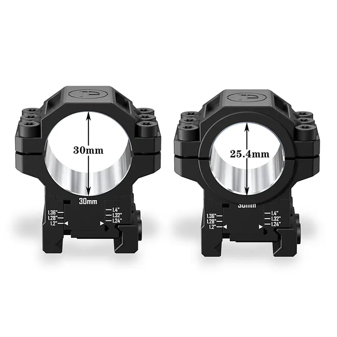 Anillas Mira Discovery 30/25 mm - Regulable - Picatinny (21mm) 2