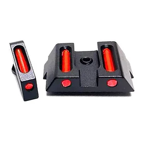 Alza y Guion Glock - Fibra Optica Rojo