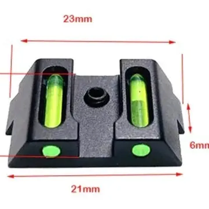 Alza y Guion Glock - Fibra Optica Rojo 3