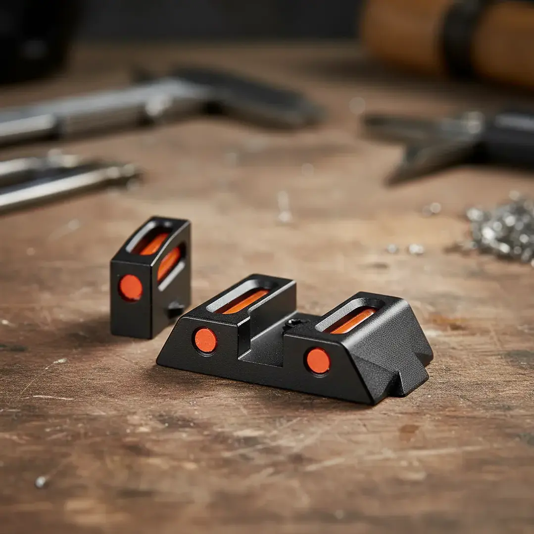 Alza y Guion Glock - Fibra Optica Rojo 2