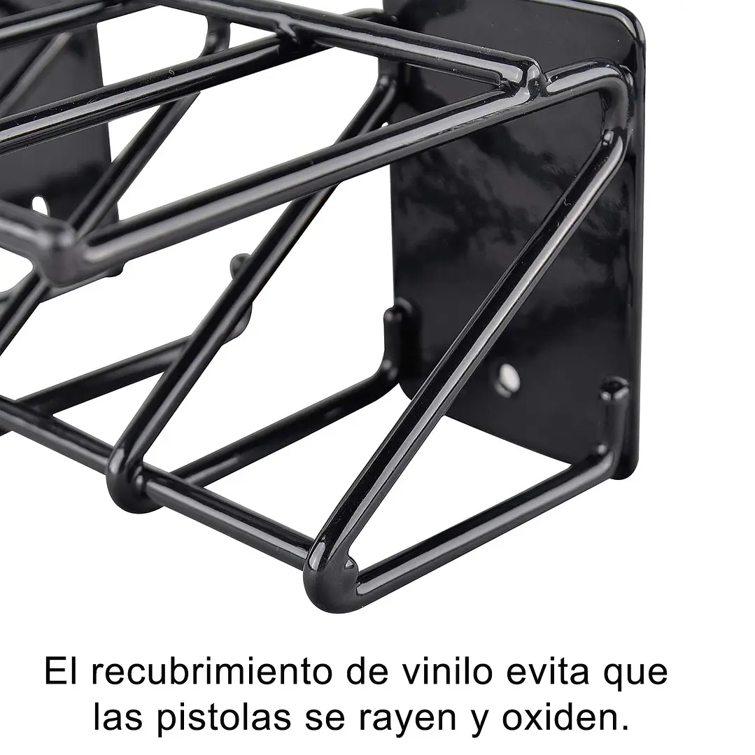 Soporte arma pistola de Pared Rack x 4 slots (Metalico) 4
