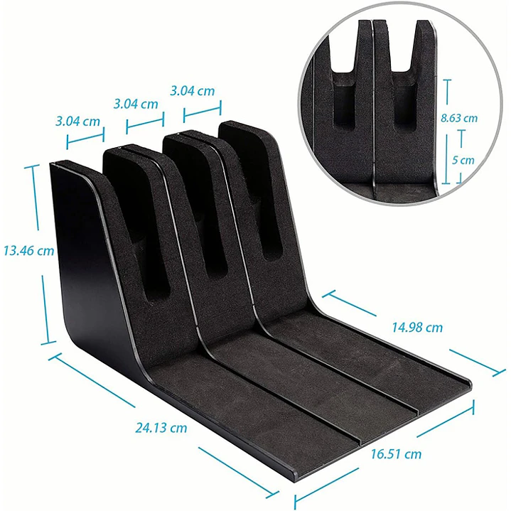 Soporte arma pistola de Escritorio x 3 slots (Polimero) 3