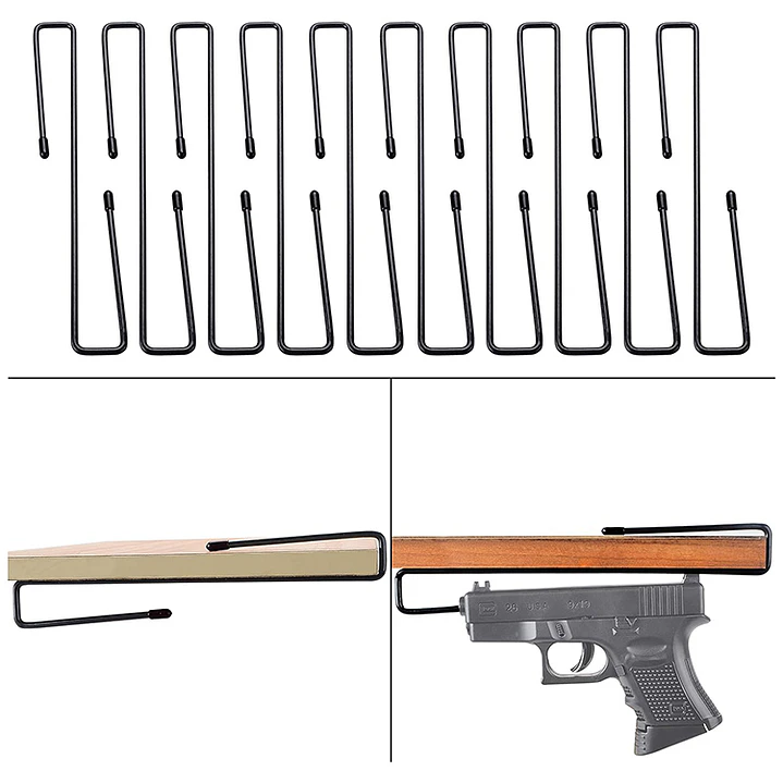 Soporte arma pistola Colgante Percha x 3 und (Metalico) 2