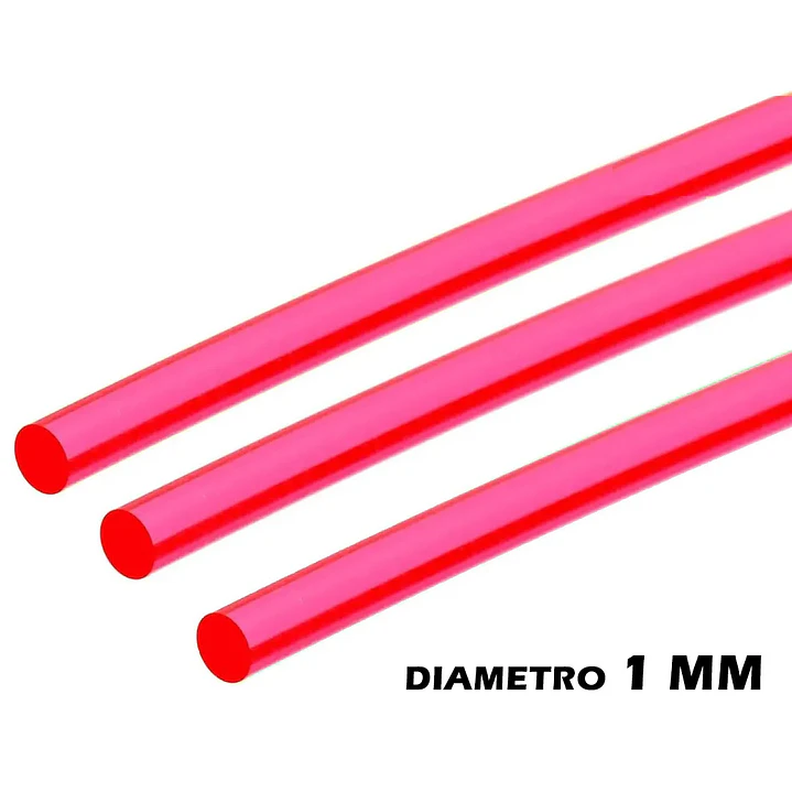 Fibra Optica para tiro 1 mm Rojo (50 cms) 1