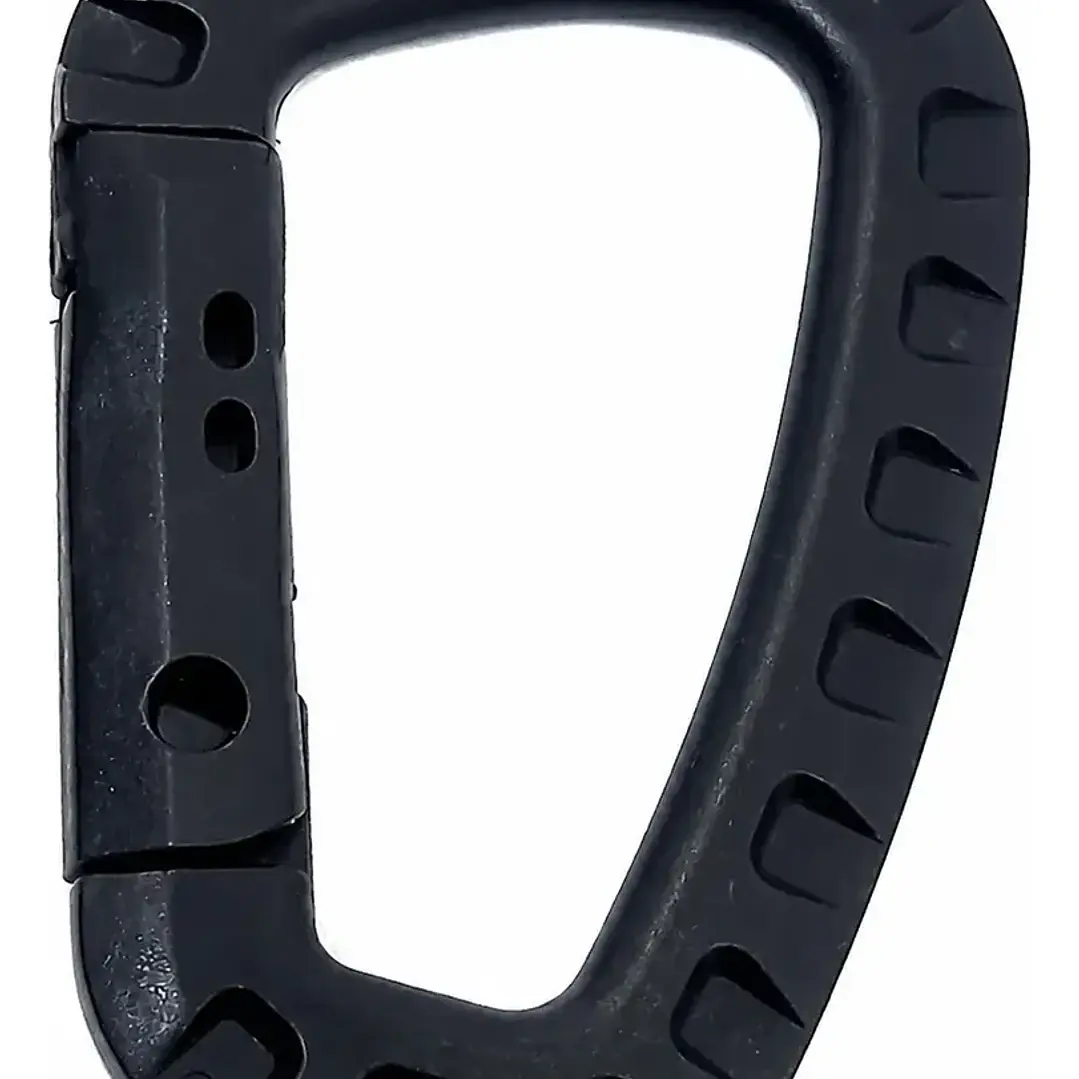 Mosquetones Plasticos Polimero - Pack x 5 und Negro 2
