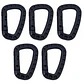 Mosquetones Plasticos Polimero - Pack x 5 und Negro - Miniatura 1
