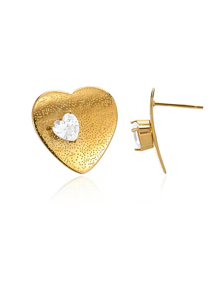 Brincos Crystal Heart
