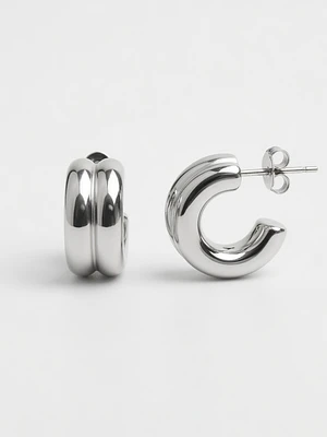 Brincos Silver Curve