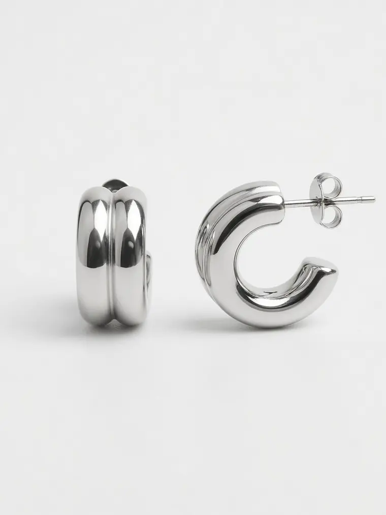 Brincos Silver Curve 1