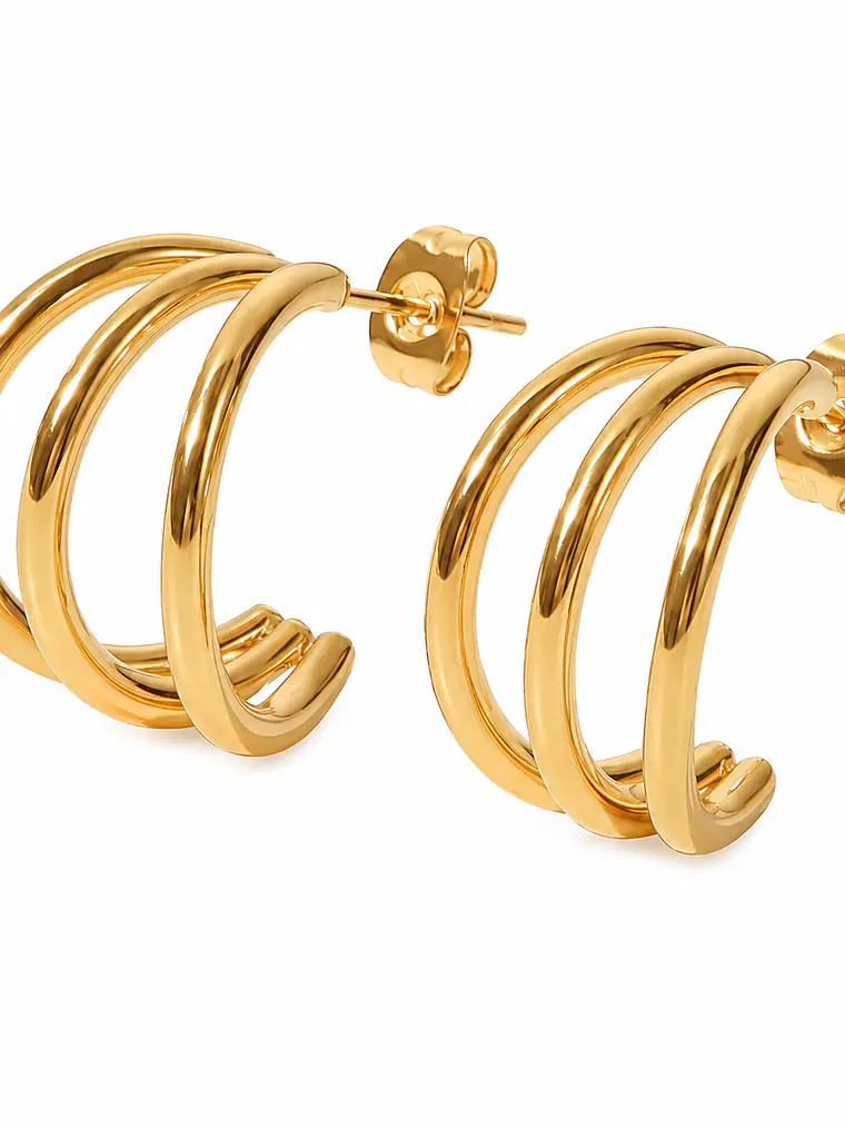 Brincos Triple hoops 1