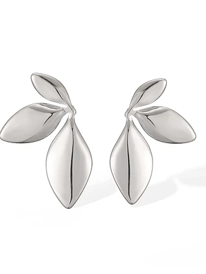 Brincos Silver Petal