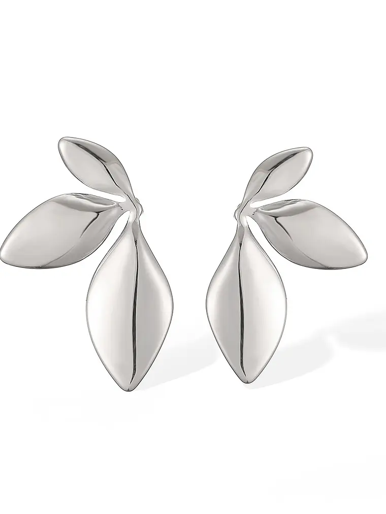 Brincos Silver Petal 1