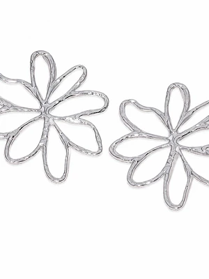 Brincos Silver Flower