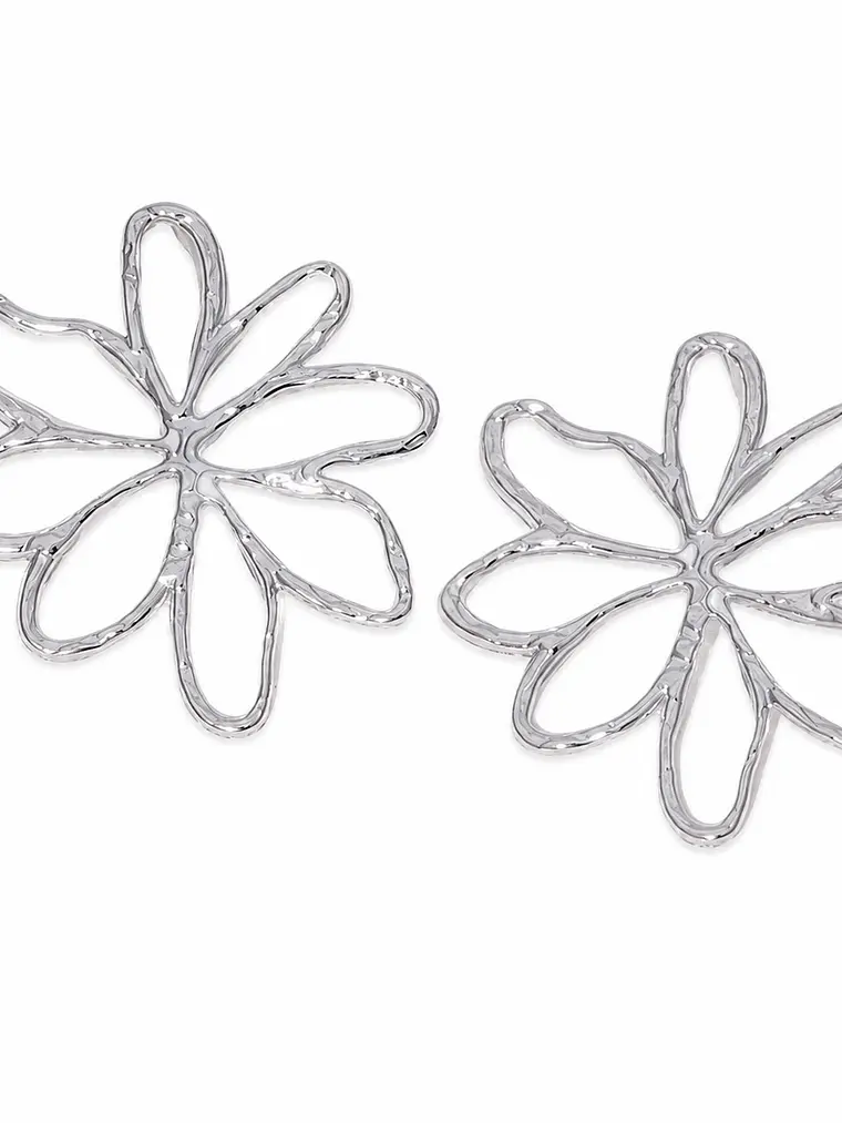 Brincos Silver Flower 1