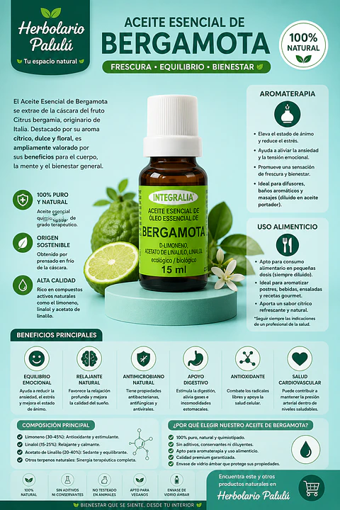 Aceite Esencial Bergamota