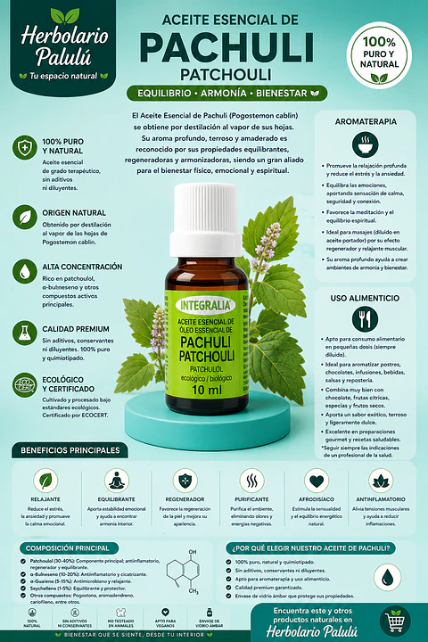 Aceite Esencial Pachuli