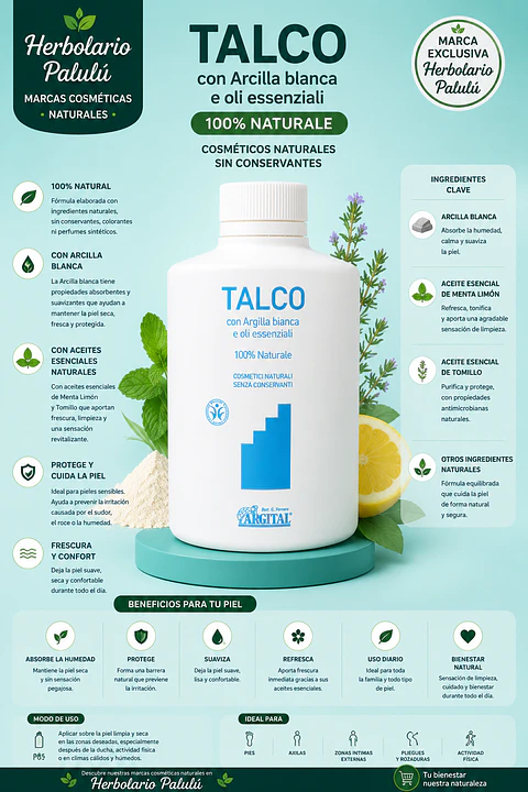 Talco Arcilla Blanca 100 gr.