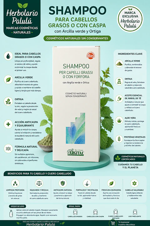 Champú Cabello Graso o Caspa 250 ml