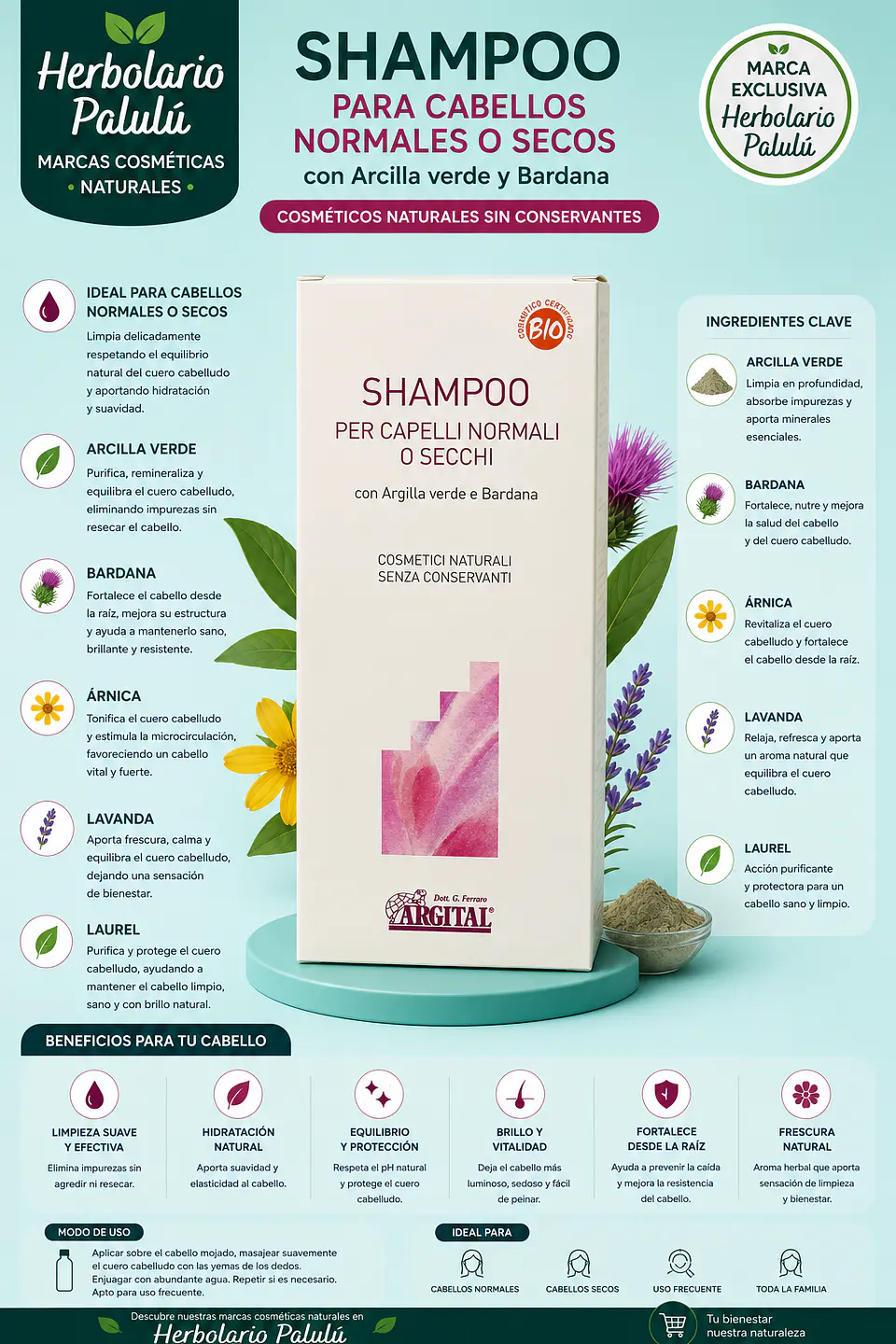 Champú Cabello Normal o Seco 250 ml 1