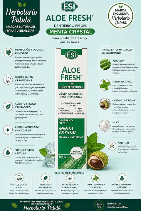 AloeFresh dentrífico Menta Crystal 
